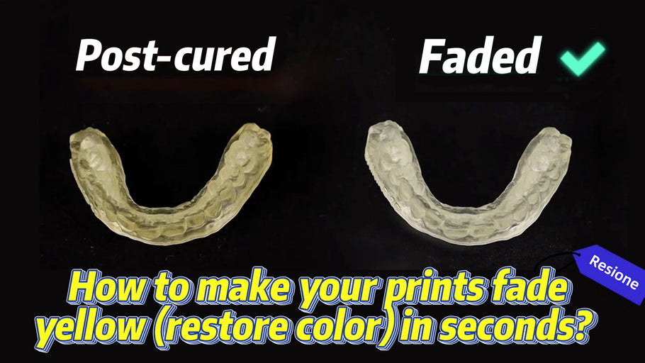 【RESIONE Laboratory】How to make your resin prints fade yellow (restore color) in seconds?