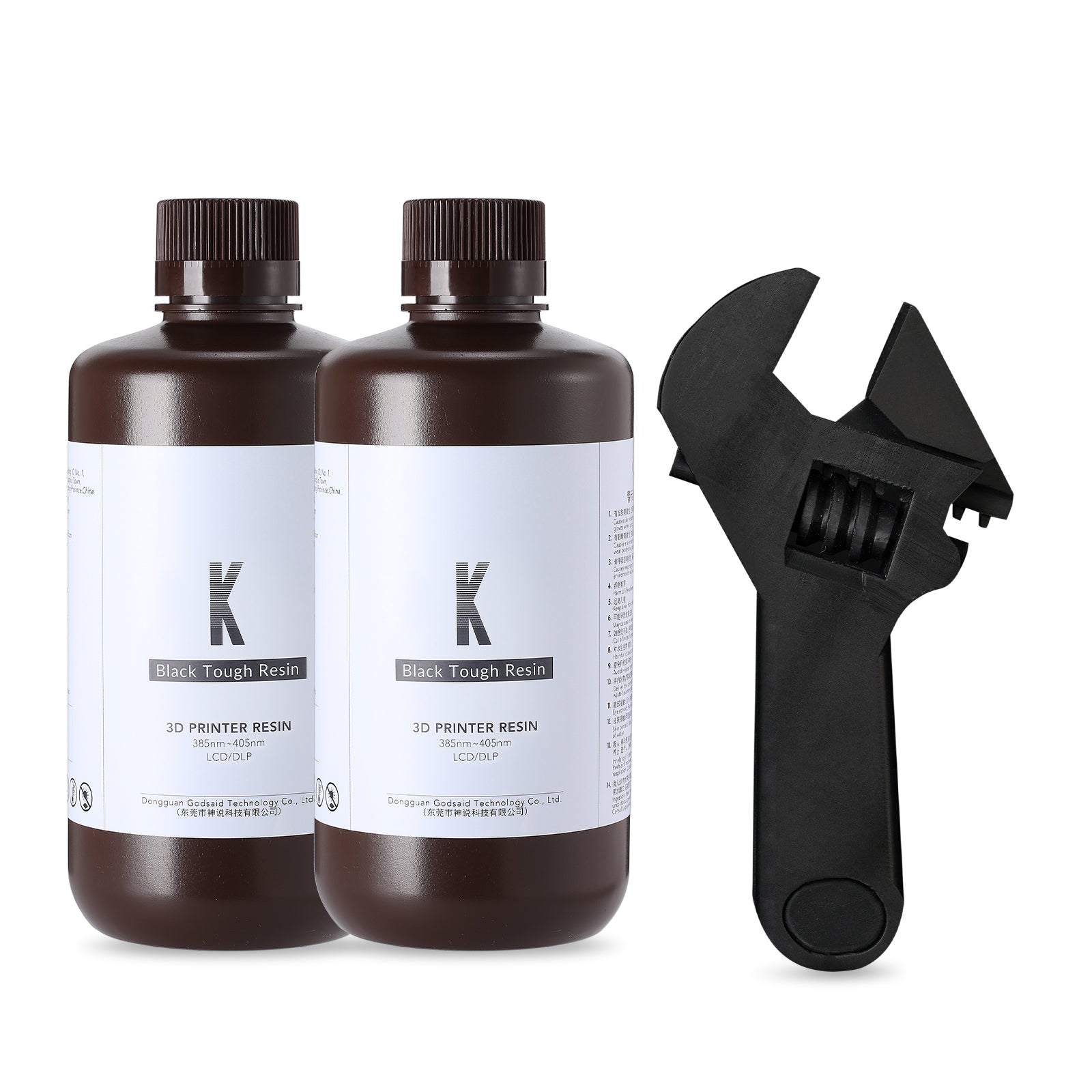 K Black Tough ABS Like 3D Printer Resin (1kg) RESIONE