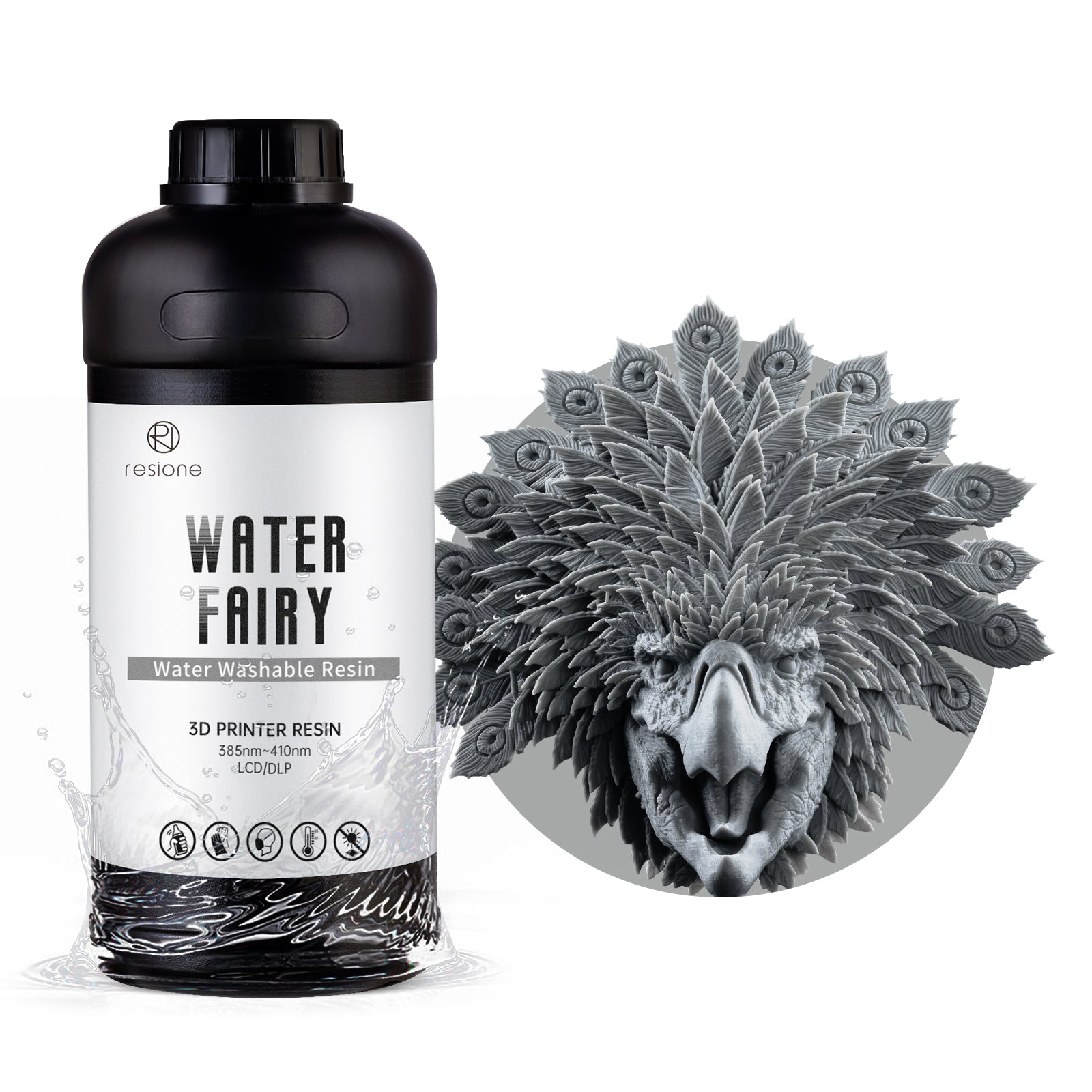 Water Resin + 1kg grey Plast can