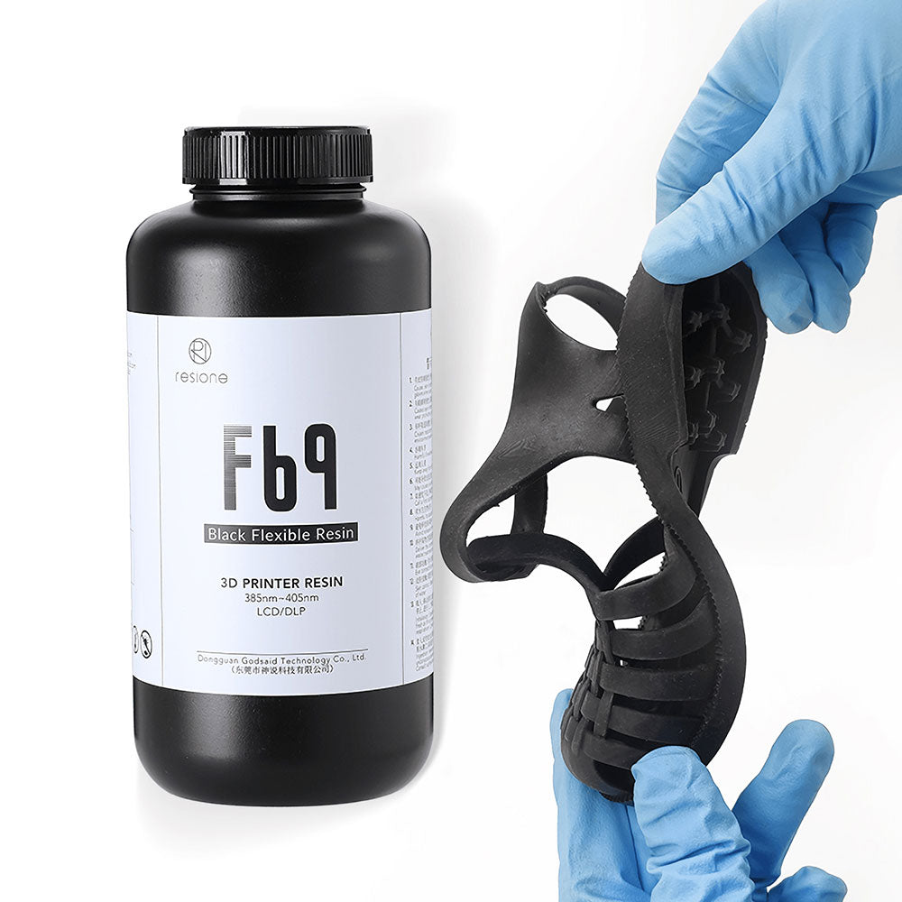 F69 Black Flexible Rubber-like 3D Printer Resin (1kg)