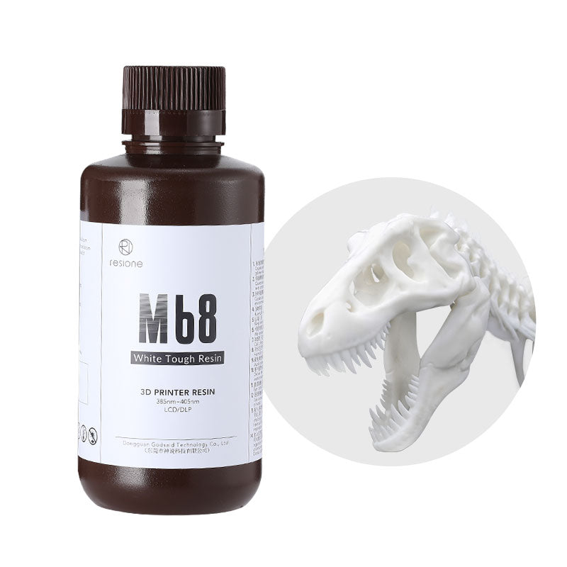 M68 White Tough ABS Like Non-yellowing 3D Printer Resin (1kg)